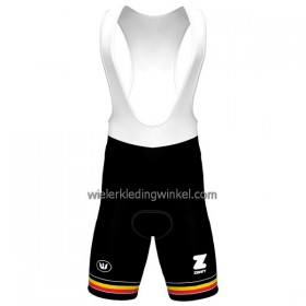 Fietsbroek Kort met Bretels 2023 Fenix-Deceuninck Belgisch Kampioenschap Geel Rood Zwart